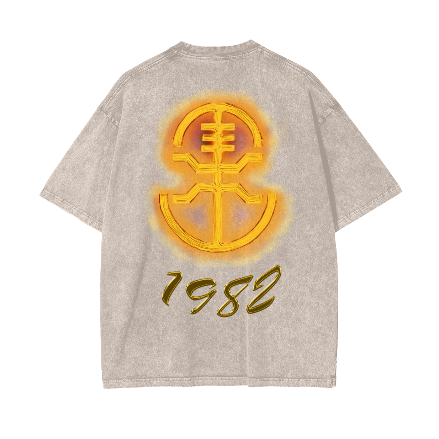 Elite Λ Symbol Glow Acid Wash Oversize T-Shirt