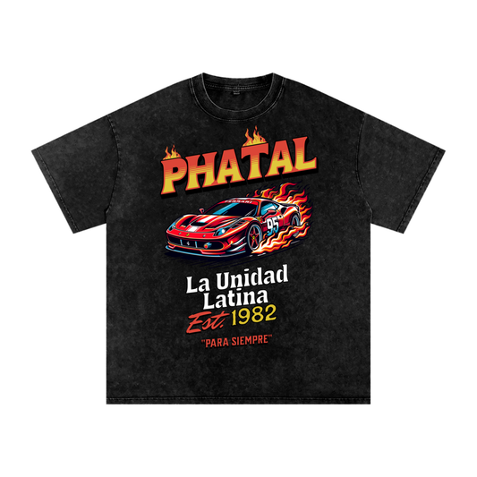 PHATAL (Phi Exclusive) Snow Washed Oversized Cotton T-Shirt