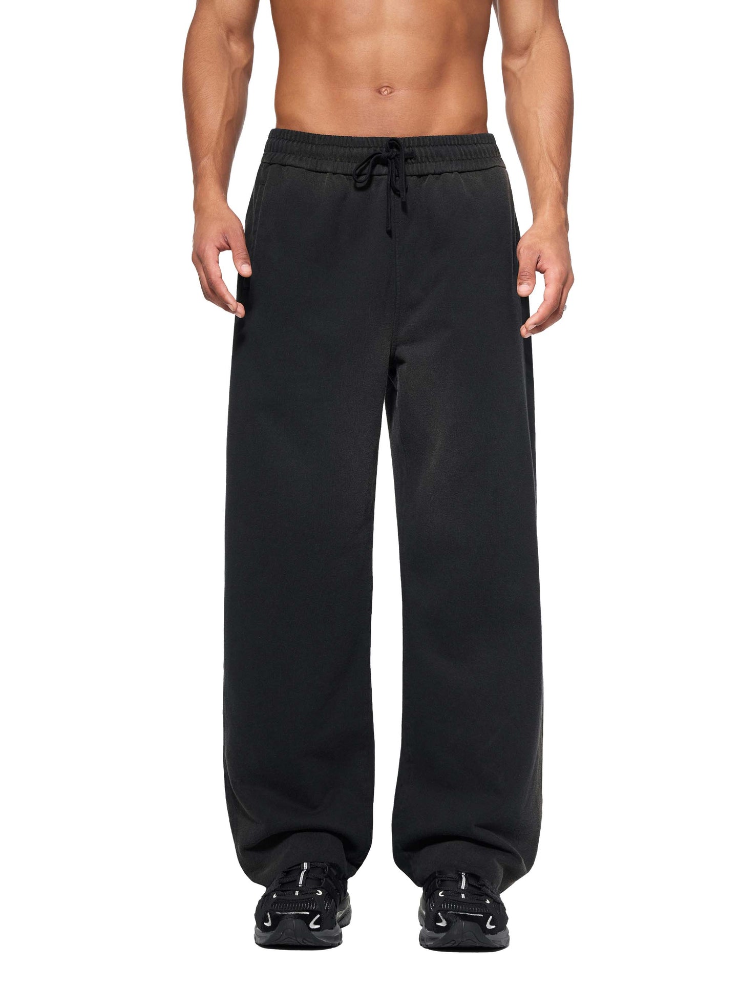Lambdas Sun Fade Raw Edge Straight-Leg Sweatpants